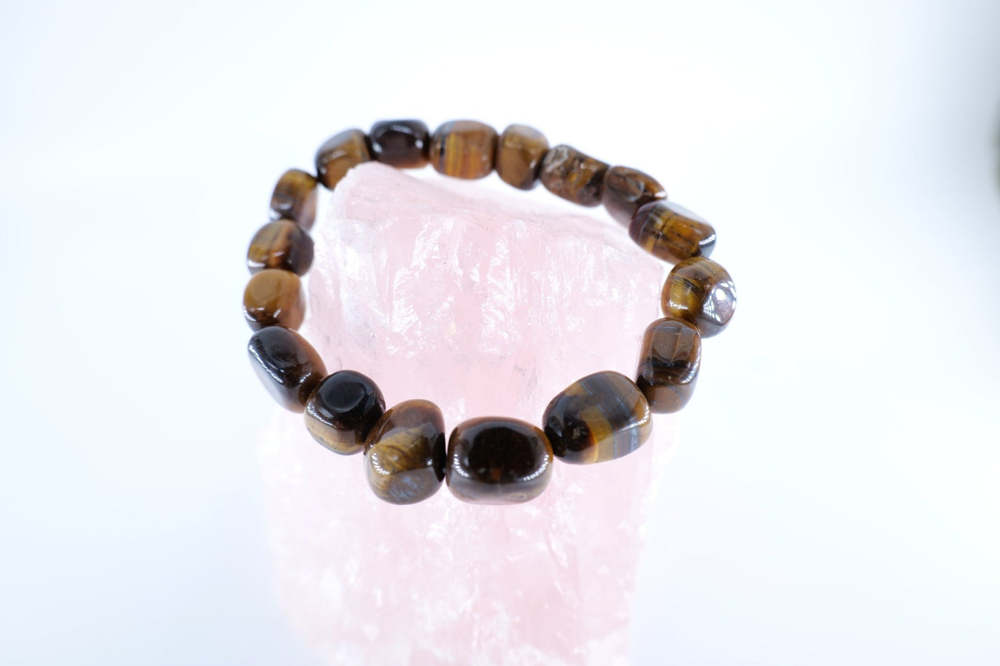 Tiger Eye Tumblestone Bracelet - Positive Faith Hope Love