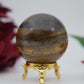 Polished Tiger Eye Sphere 210G 55M featuring natural patterning and unique variations - Positive Faith Hope Love