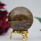 Polished Tigers Eye Sphere 210g 55mm featuring chatoyant golden-brown bands - Positive Faith Hope Love