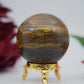 Polished Tiger Eye Sphere 210G 55M featuring natural patterning and unique variations - Positive Faith Hope Love