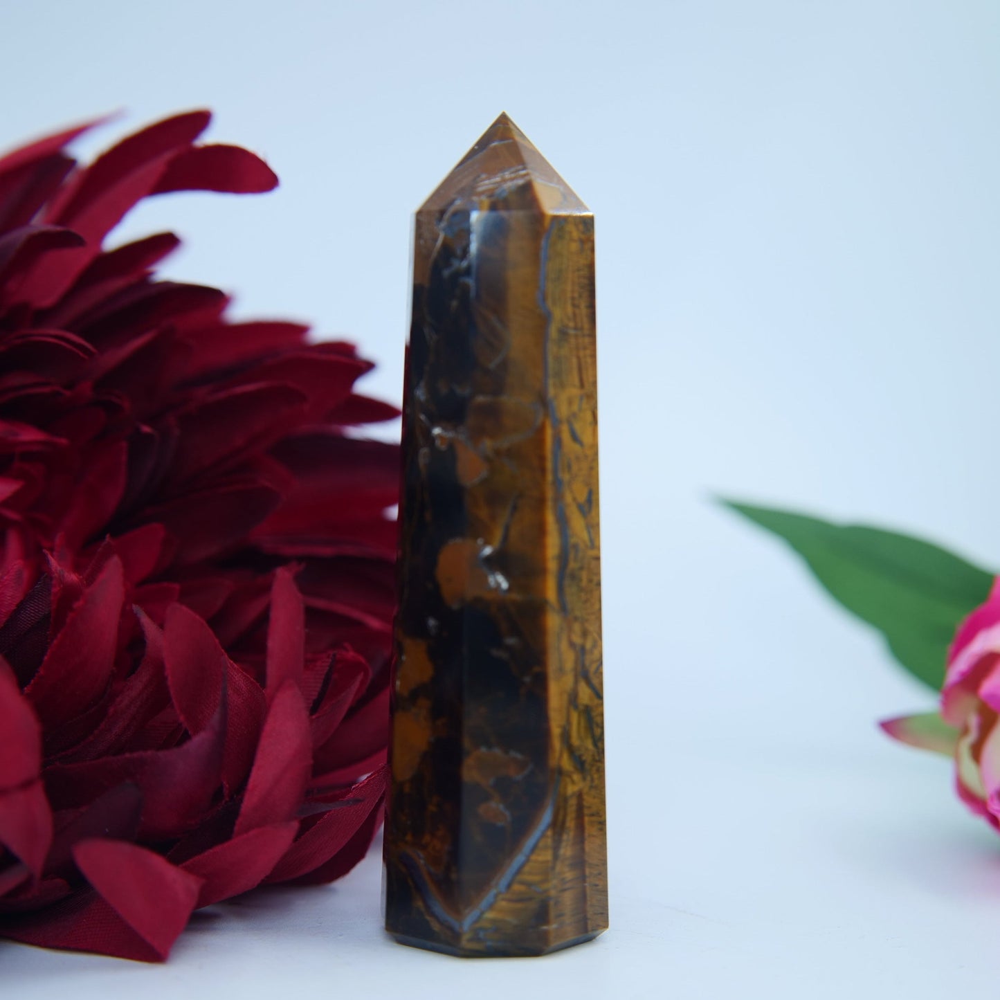 Tiger’s Eye Tower — 100 mm, 116 g - Positive Faith Hope Love