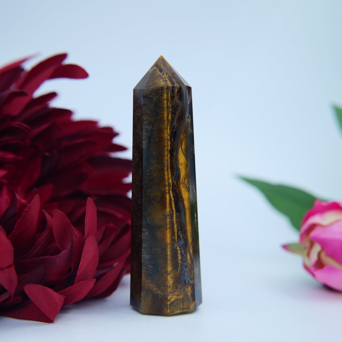 Tiger’s Eye Tower — 100 mm, 116 g - Positive Faith Hope Love