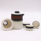 Polished Travel Ceramic Teapot Set Three Friends Travel Pack featuring natural patterning and unique variations - Positive Faith Hope Love