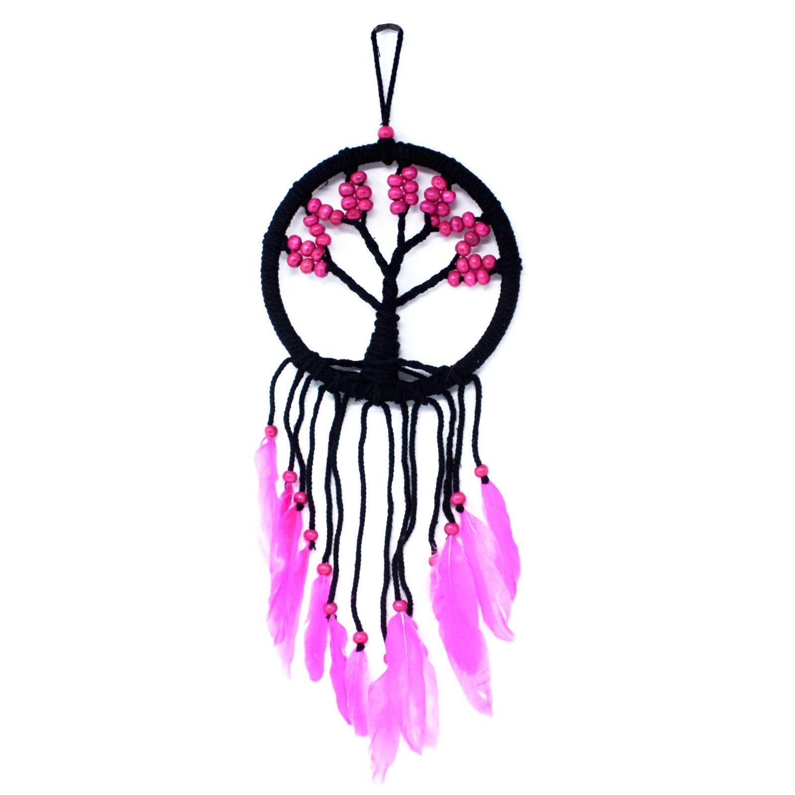 Polished Tree Of Life Dreamcatcher 16Cm Assorted featuring natural patterning and unique variations - Positive Faith Hope Love
