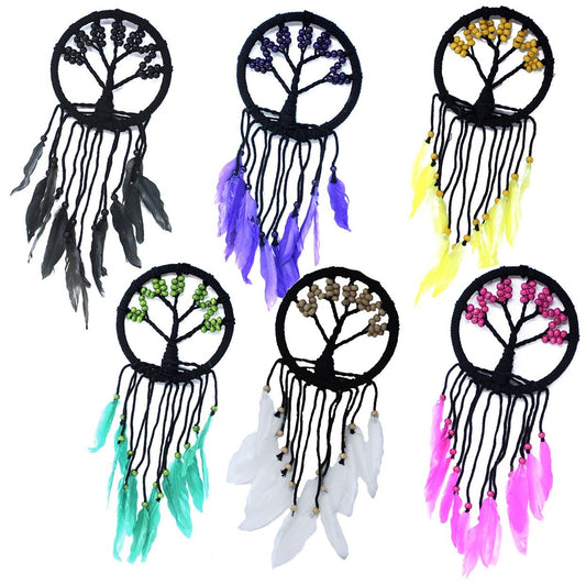 Polished Tree of Life Dreamcatcher - 16cm (assorted) featuring natural patterning and unique variations - Positive Faith Hope Love