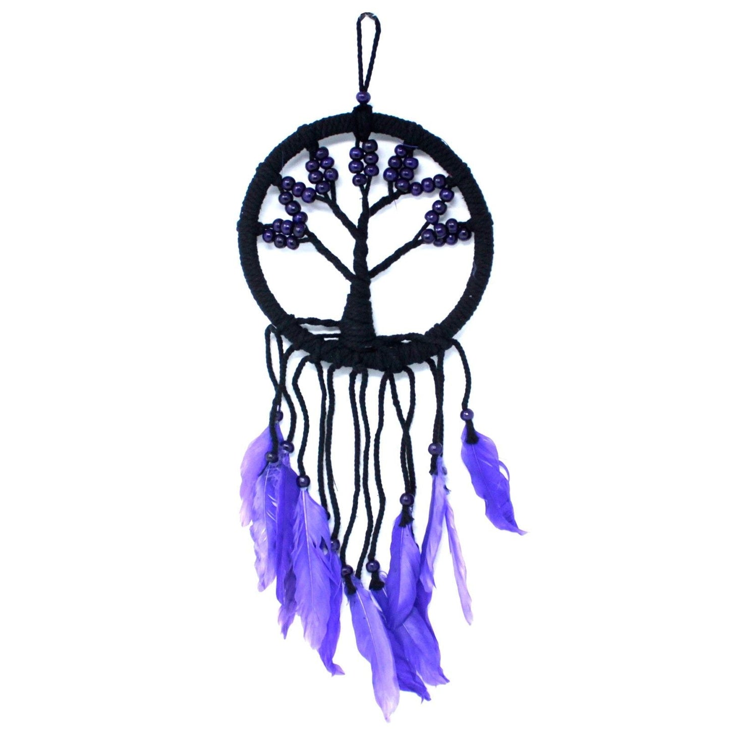 Polished Tree Of Life Dreamcatcher 16Cm Assorted featuring natural patterning and unique variations - Positive Faith Hope Love