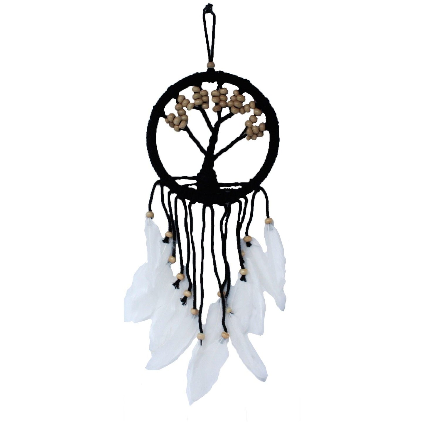 Polished Tree Of Life Dreamcatcher 16Cm Assorted featuring natural patterning and unique variations - Positive Faith Hope Love