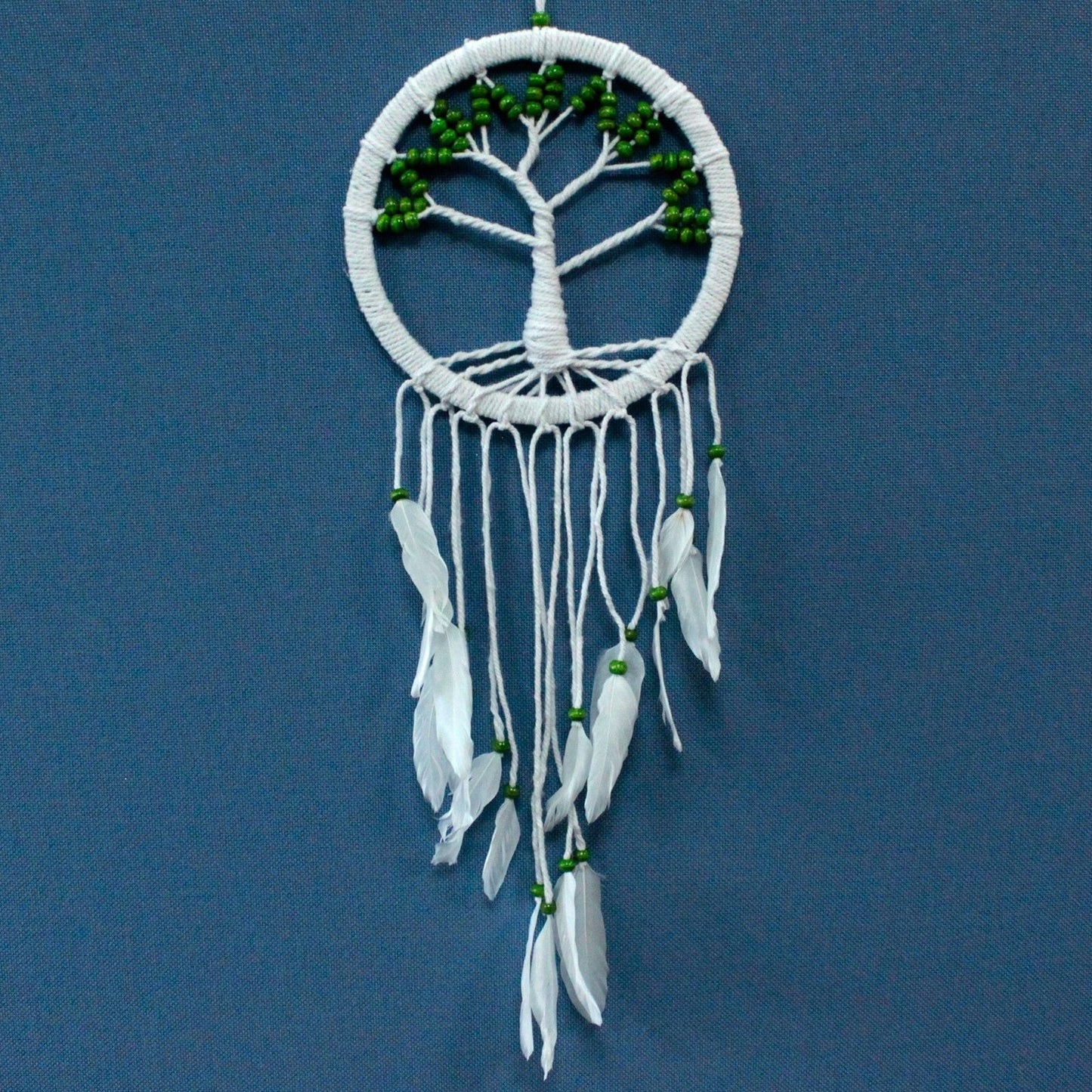 Polished Tree Of Life Dreamcatcher Cotton 22Cm Assorted featuring natural patterning and unique variations - Positive Faith Hope Love
