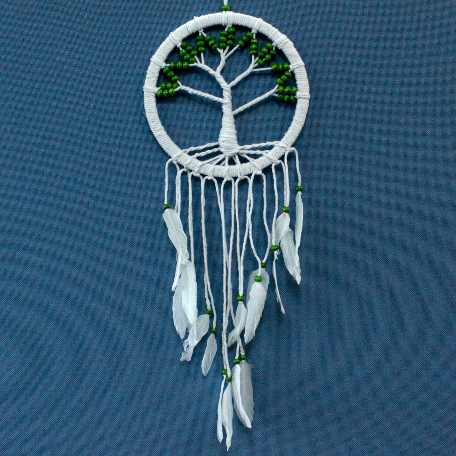 Polished Tree Of Life Dreamcatcher Cotton 22Cm Assorted featuring natural patterning and unique variations - Positive Faith Hope Love