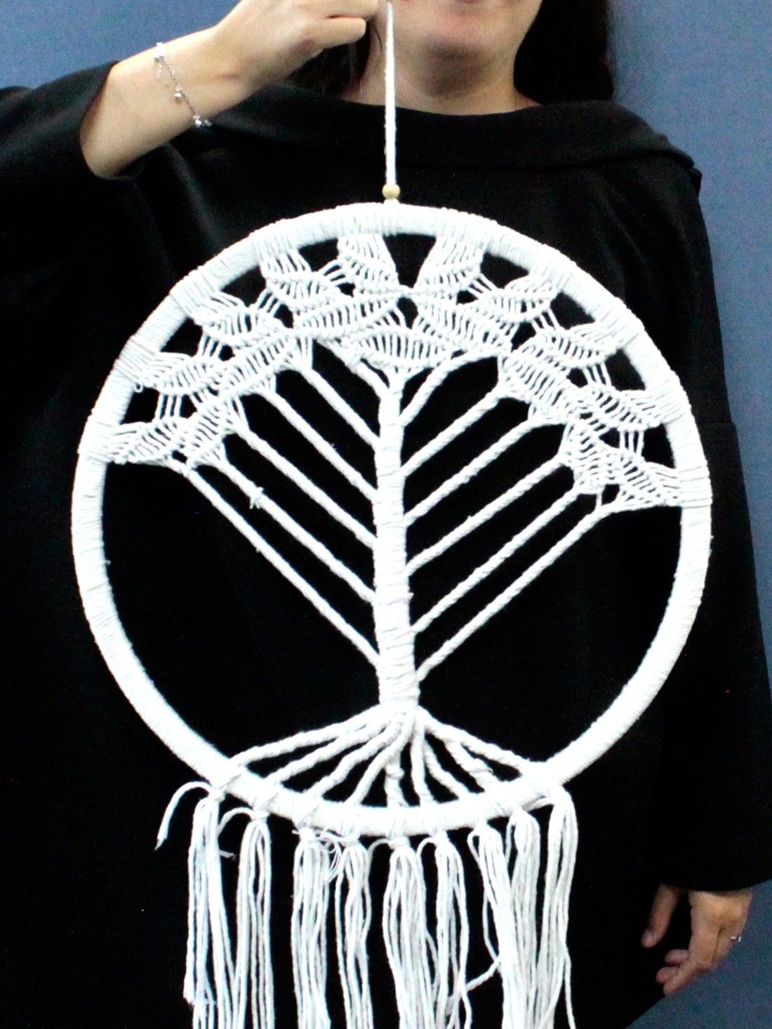 Polished Tree Of Life Dreamcatcher Huge 42Cm featuring natural patterning and unique variations - Positive Faith Hope Love