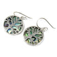 Polished Tree of Life Silver Earrings 15mm - Abalone featuring natural patterning and unique variations - Positive Faith Hope Love