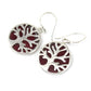 Polished Tree of Life Silver Earrings 15mm - Coral Effect featuring natural patterning and unique variations - Positive Faith Hope Love