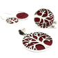 Polished Tree Of Life Silver Pendant 22Mm Coral Effect featuring natural patterning and unique variations - Positive Faith Hope Love