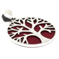 Polished Tree Of Life Silver Pendant 30Mm Coral Effect featuring natural patterning and unique variations - Positive Faith Hope Love