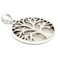 Polished Tree Of Life Silver Pendant 30Mm Mother Of Pearl featuring natural patterning and unique variations - Positive Faith Hope Love