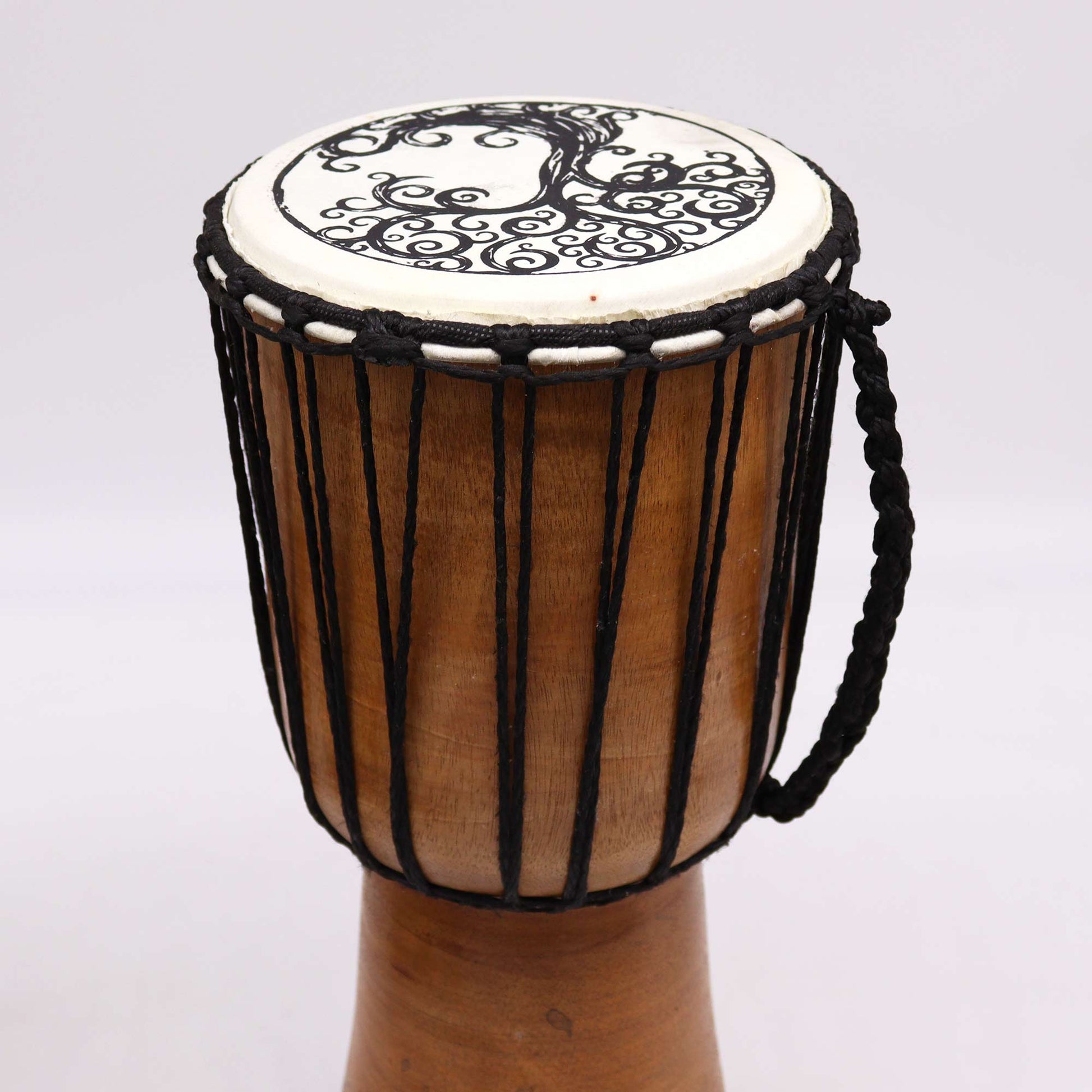 Tree of Life Wide Top Djembe Drum - 18cm - Positive Faith Hope Love
