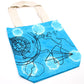 Polished Tye Dye Cotton Bag 6Oz 38X42X12Cm Compass Blue Natural Handle featuring natural patterning and unique variations - Positive Faith Hope Love