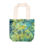Polished Tye-Dye Cotton Bag (6oz) - 38x42x12cm - Mandela - Green/Blue - Natural Handle featuring natural patterning and unique variations - Positive Faith Hope Love
