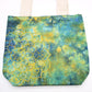 Polished Tye Dye Cotton Bag 6Oz 38X42X12Cm Mandela Greenblue Natural Handle featuring natural patterning and unique variations - Positive Faith Hope Love
