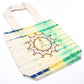 Polished Tye Dye Cotton Bag 6Oz 38X42X12Cm Namaste Hands Multi Natural Handle featuring natural patterning and unique variations - Positive Faith Hope Love