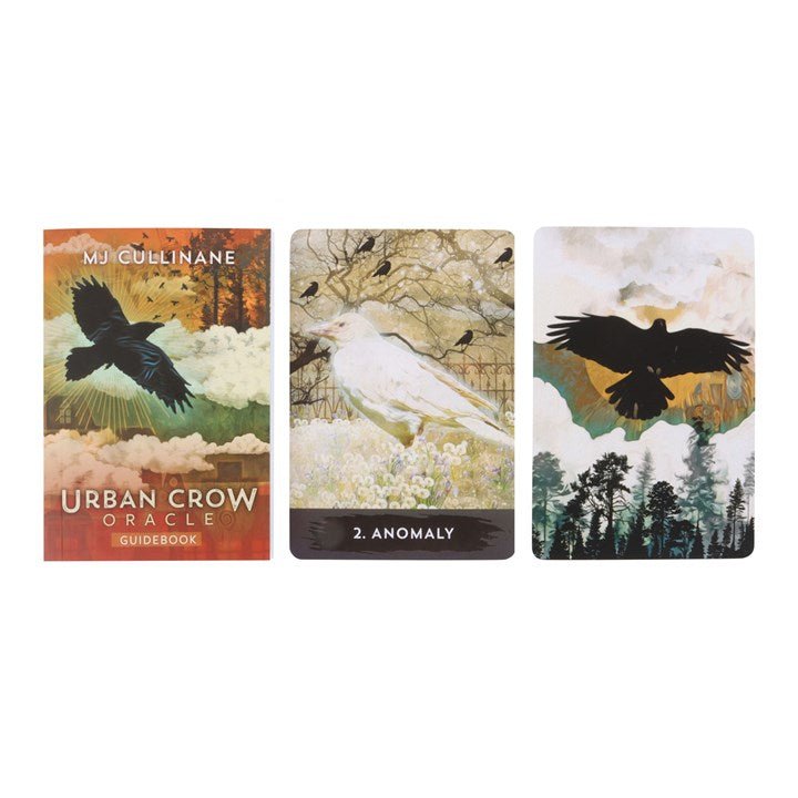 Polished Urban Crow Oracle Cards featuring natural patterning and unique variations - Positive Faith Hope Love