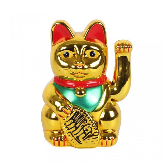 Polished Very Gold Money Cat 15Cm featuring natural patterning and unique variations - Positive Faith Hope Love