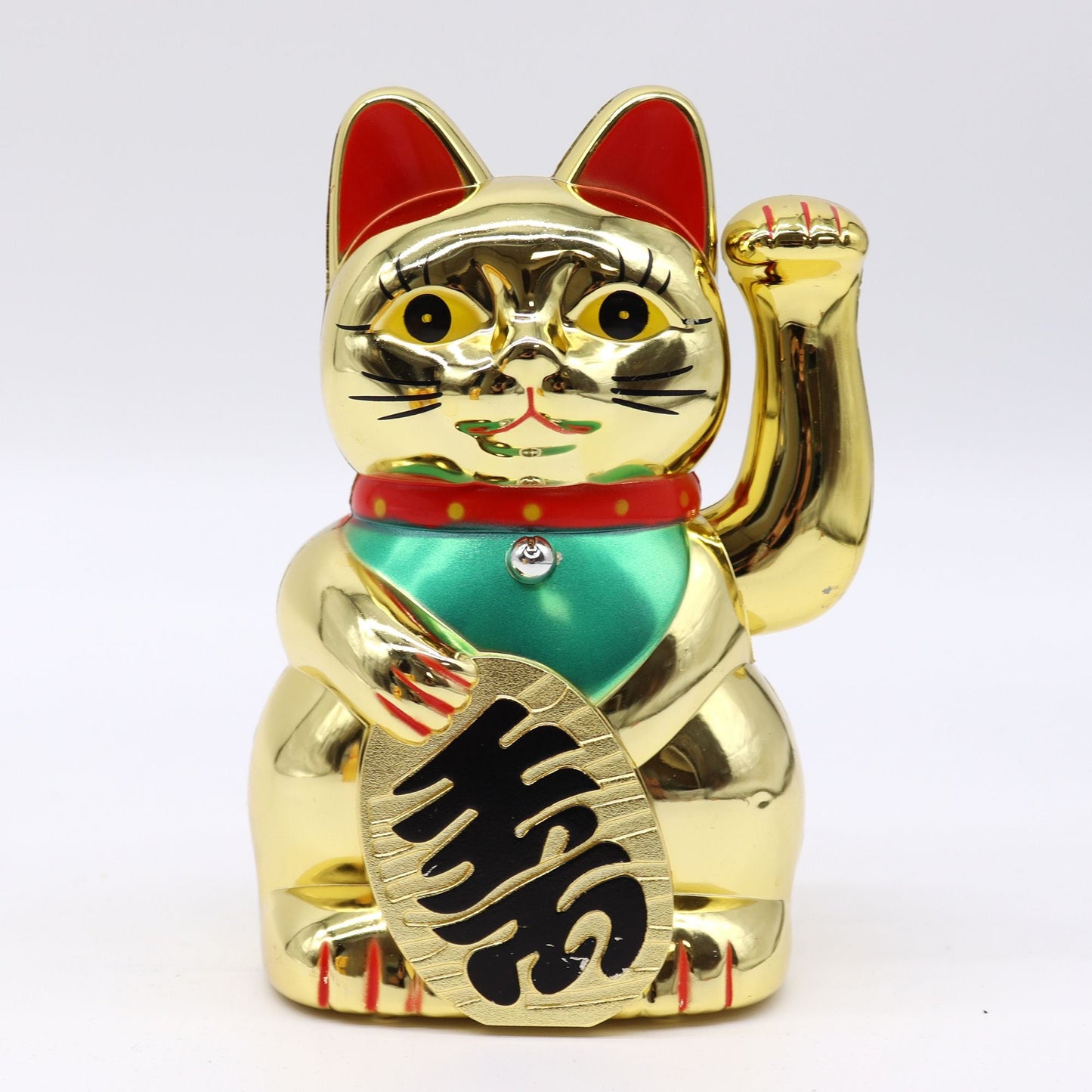 Polished Very Gold Money Cat 15Cm featuring natural patterning and unique variations - Positive Faith Hope Love
