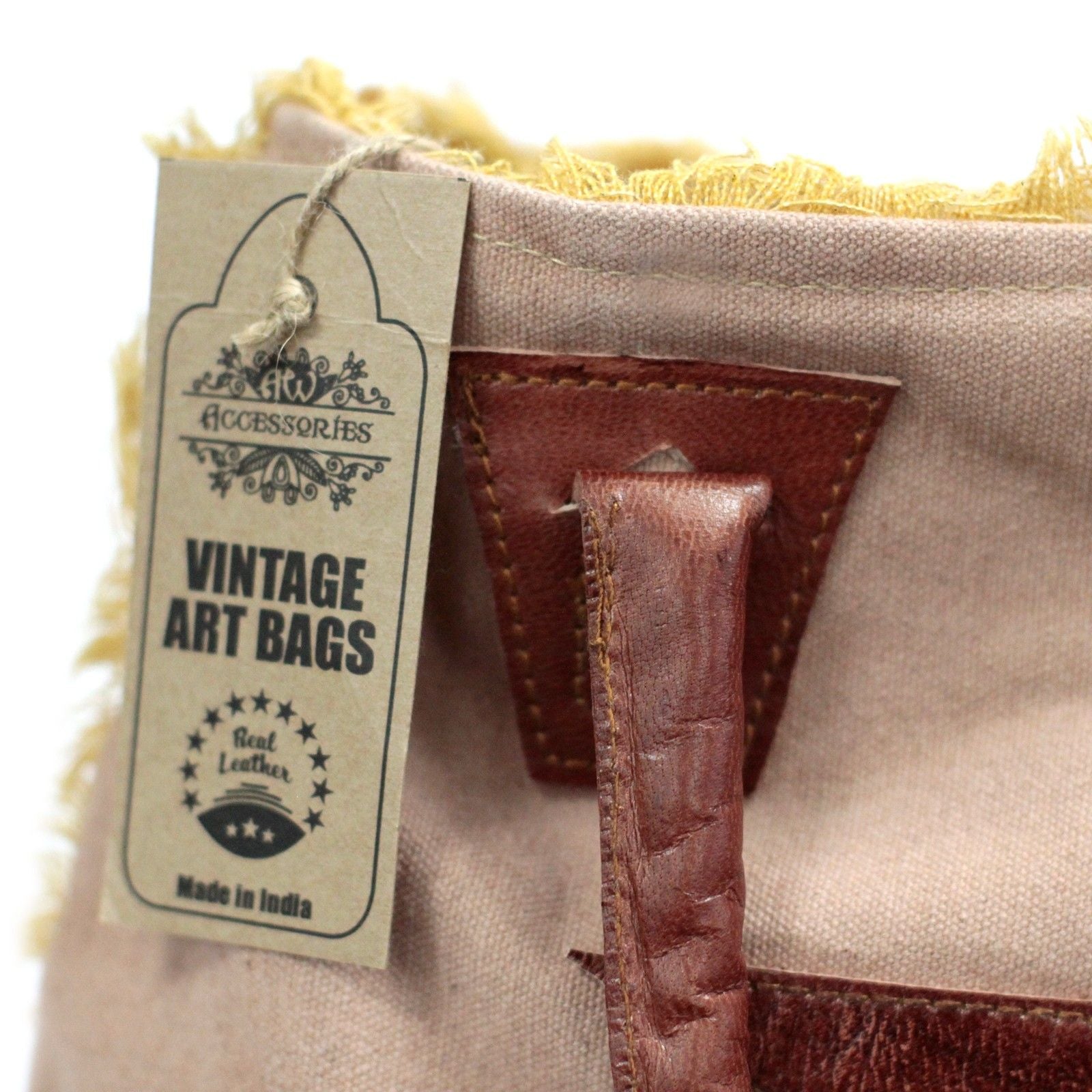 Polished Vintage Bag Big Star featuring natural patterning and unique variations - Positive Faith Hope Love