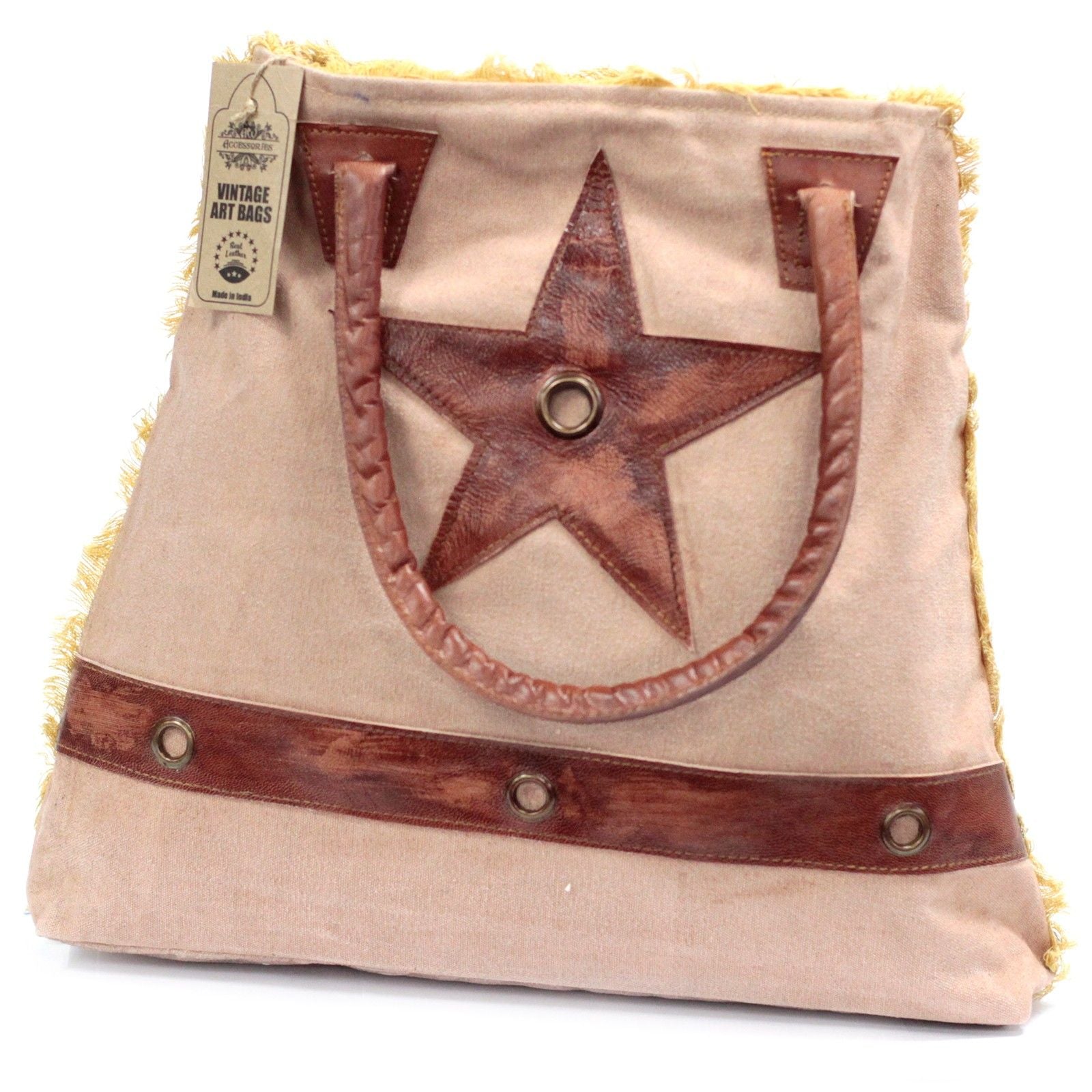 Polished Vintage Bag - Big Star featuring natural patterning and unique variations - Positive Faith Hope Love