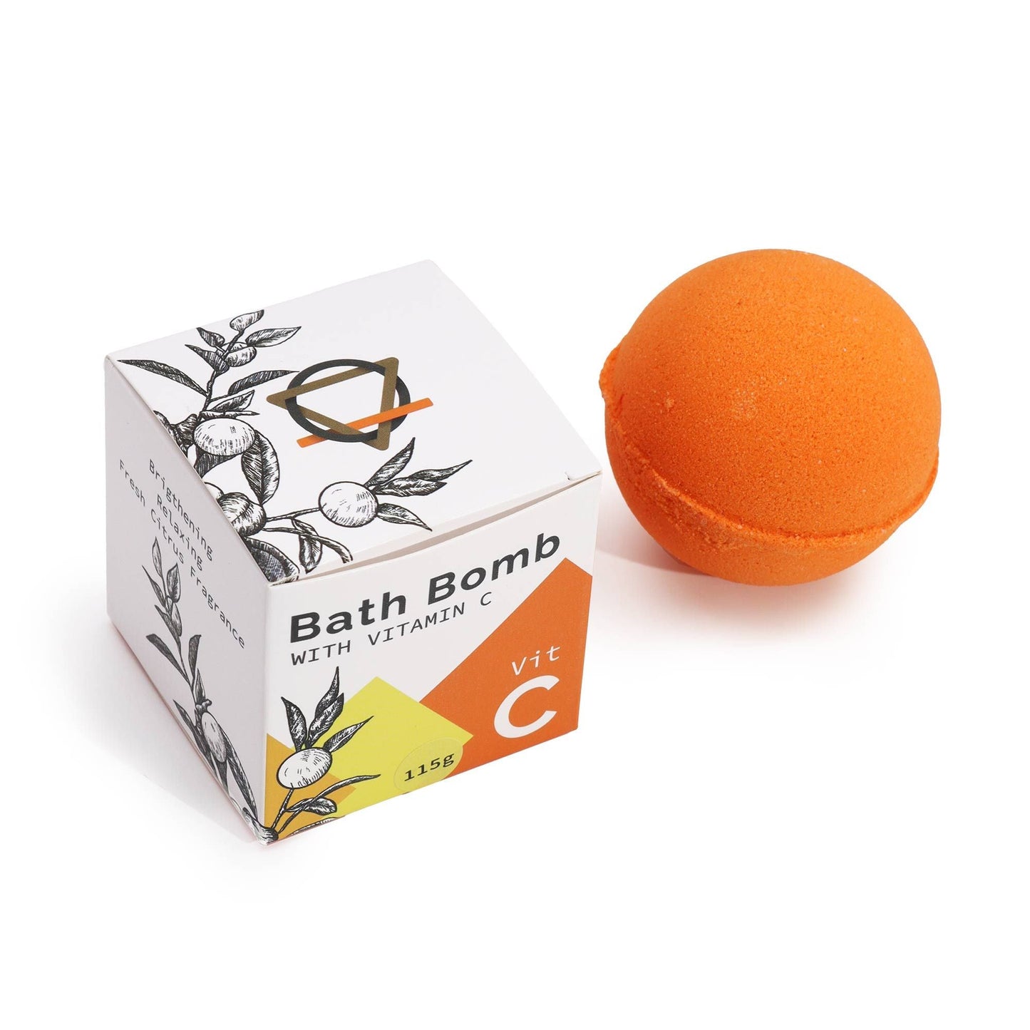 Polished Vitamin C Infused Bath Bomb With Essential Oils featuring natural patterning and unique variations - Positive Faith Hope Love