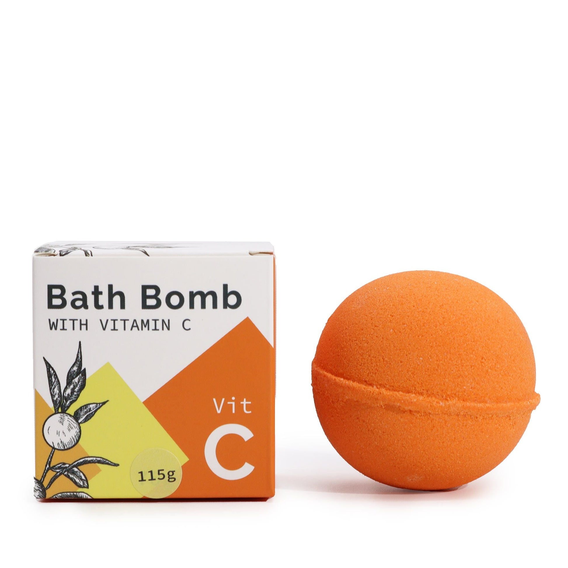 Polished Vitamin C Infused Bath Bomb with Essential Oils featuring natural patterning and unique variations - Positive Faith Hope Love