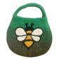 Polished Water Felted Bee Bag One Handle With Magnet Garden Greens featuring natural patterning and unique variations - Positive Faith Hope Love