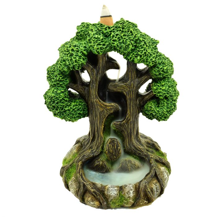 Waterfall Tree Backflow Incense Burner - Positive Faith Hope Love