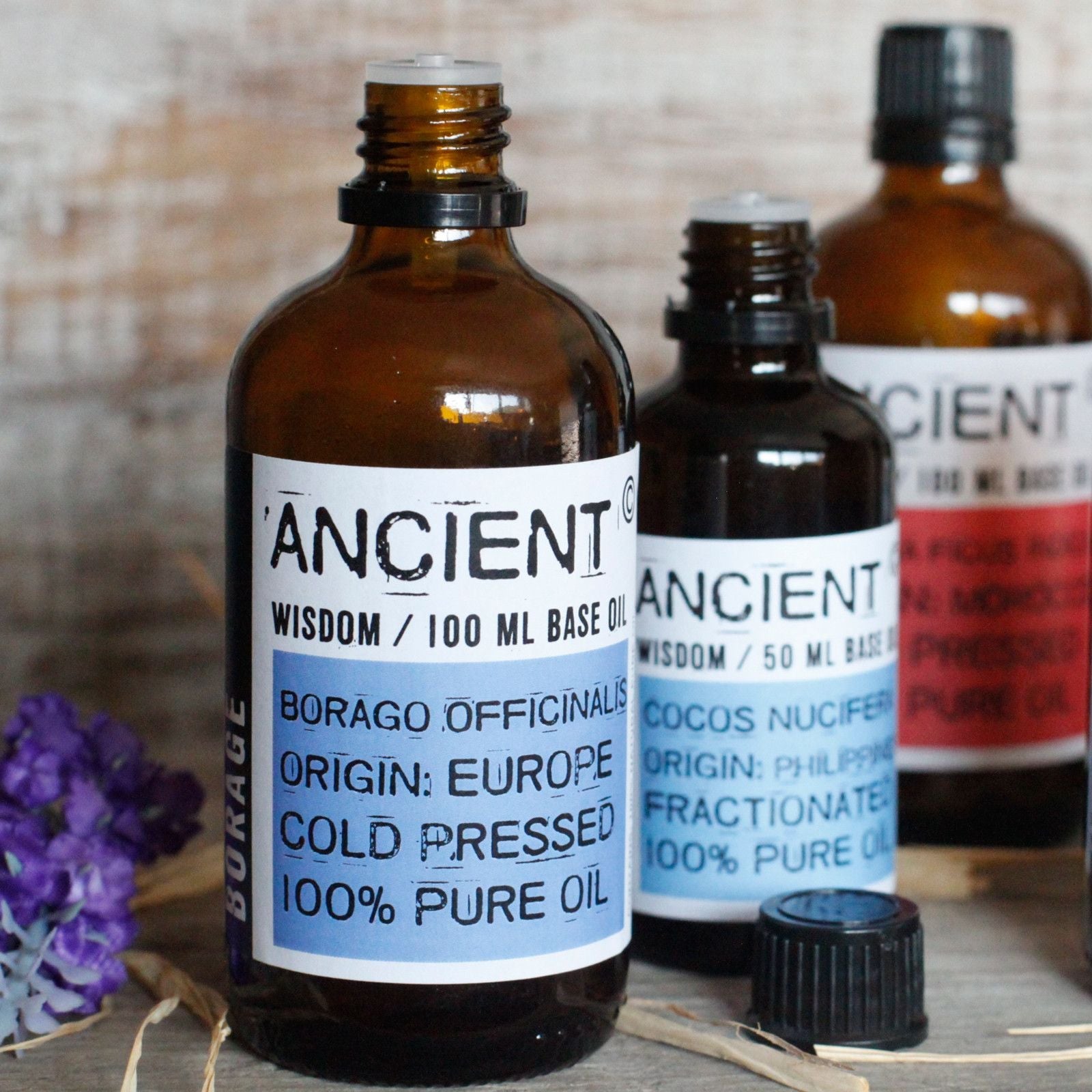 Polished Wheatgerm Oil 50Ml featuring natural patterning and unique variations - Positive Faith Hope Love