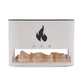 Polished White Blaze Aroma Diffuser Himalayan Salt Chamber Usb C Flame Effect Salt Included featuring natural patterning and unique variations - Positive Faith Hope Love