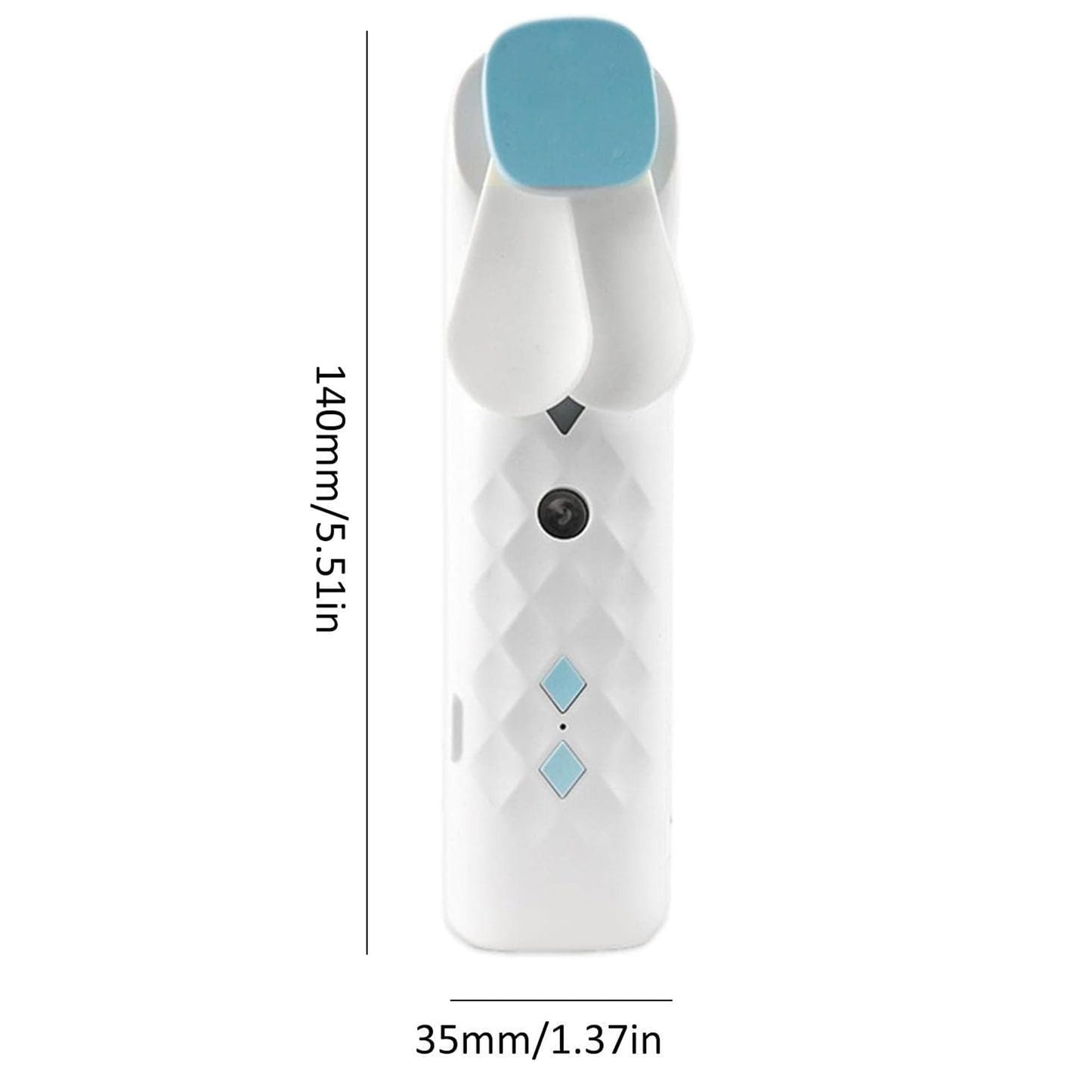 Polished White Nano Mist Face Fan Spray Usb Chargable featuring natural patterning and unique variations - Positive Faith Hope Love