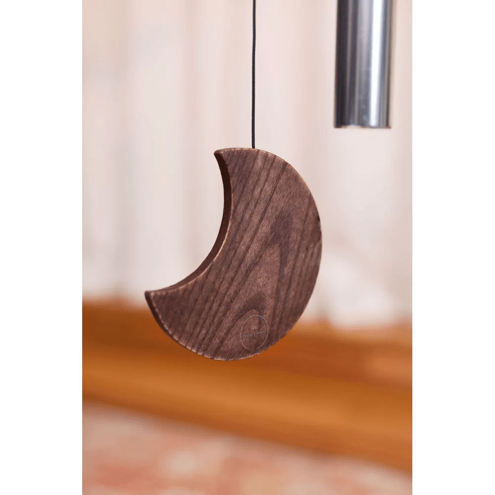 Wind Chimes Moon Meditation Chime 49" / 125 cm, 432 Hz, Curved Suspension, Silver - MMC49S - Positive Faith Hope Love