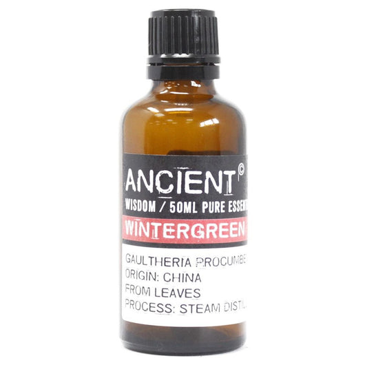 Polished Wintergreen Essential Oil 50ml featuring natural patterning and unique variations - Positive Faith Hope Love