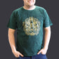 Polished Xlarge Stone Washed T Shirt Hamsa Green featuring natural patterning and unique variations - Positive Faith Hope Love