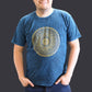 Polished Xlarge Stone Washed T Shirt Mandala Blue featuring natural patterning and unique variations - Positive Faith Hope Love