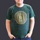 Polished Xlarge Stone Washed T Shirt Mandala Green featuring natural patterning and unique variations - Positive Faith Hope Love