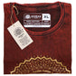 Polished Xlarge Stone Washed T Shirt Mandala Maroon featuring natural patterning and unique variations - Positive Faith Hope Love
