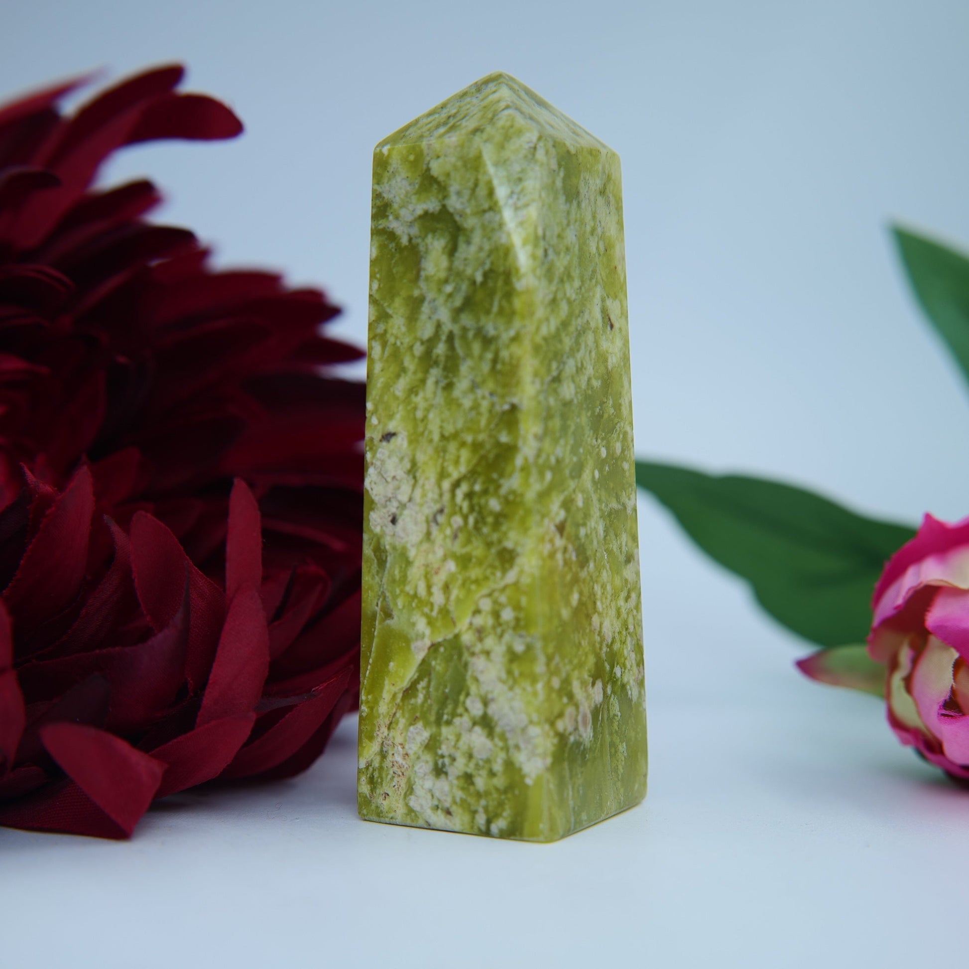 Yellow Serpentine Tower — 167 g - Positive Faith Hope Love