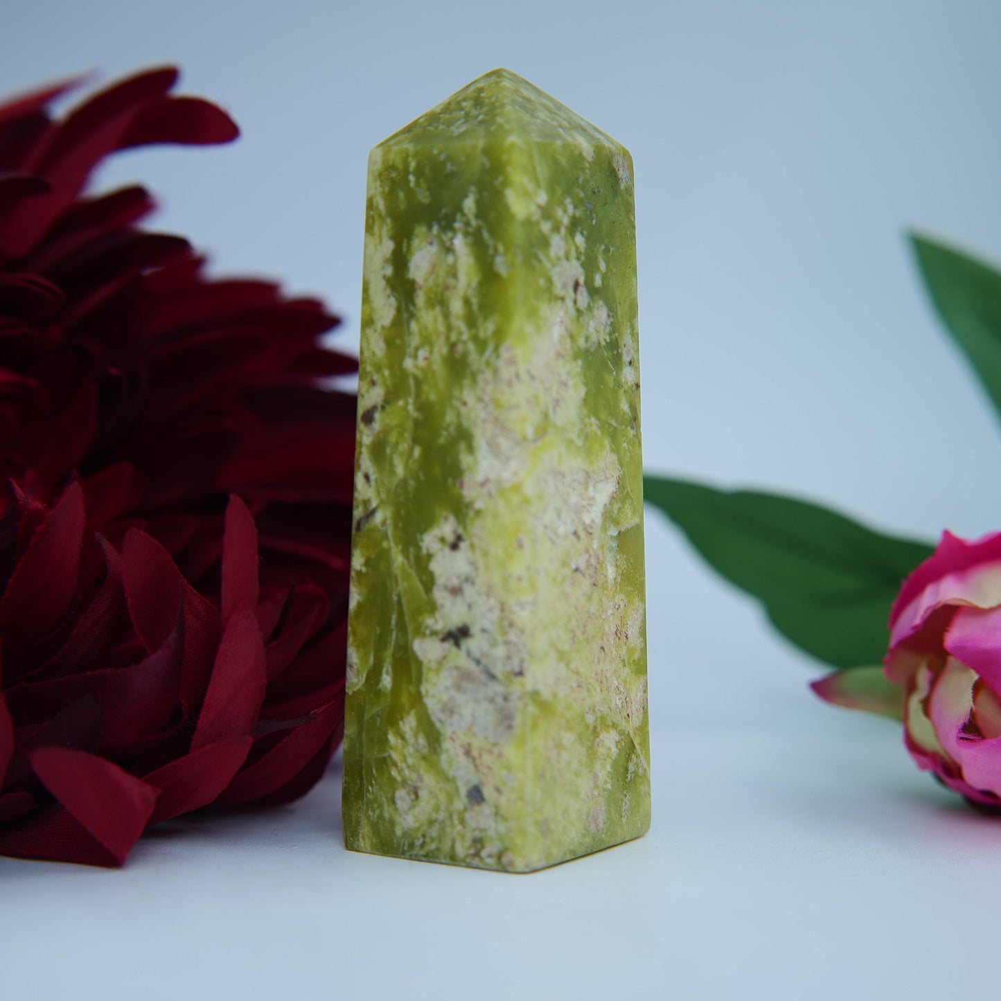 Yellow Serpentine Tower — 167 g - Positive Faith Hope Love