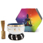 Polished Yoga Moves Singing Bowl Set Whiteblue 107Cm featuring natural patterning and unique variations - Positive Faith Hope Love