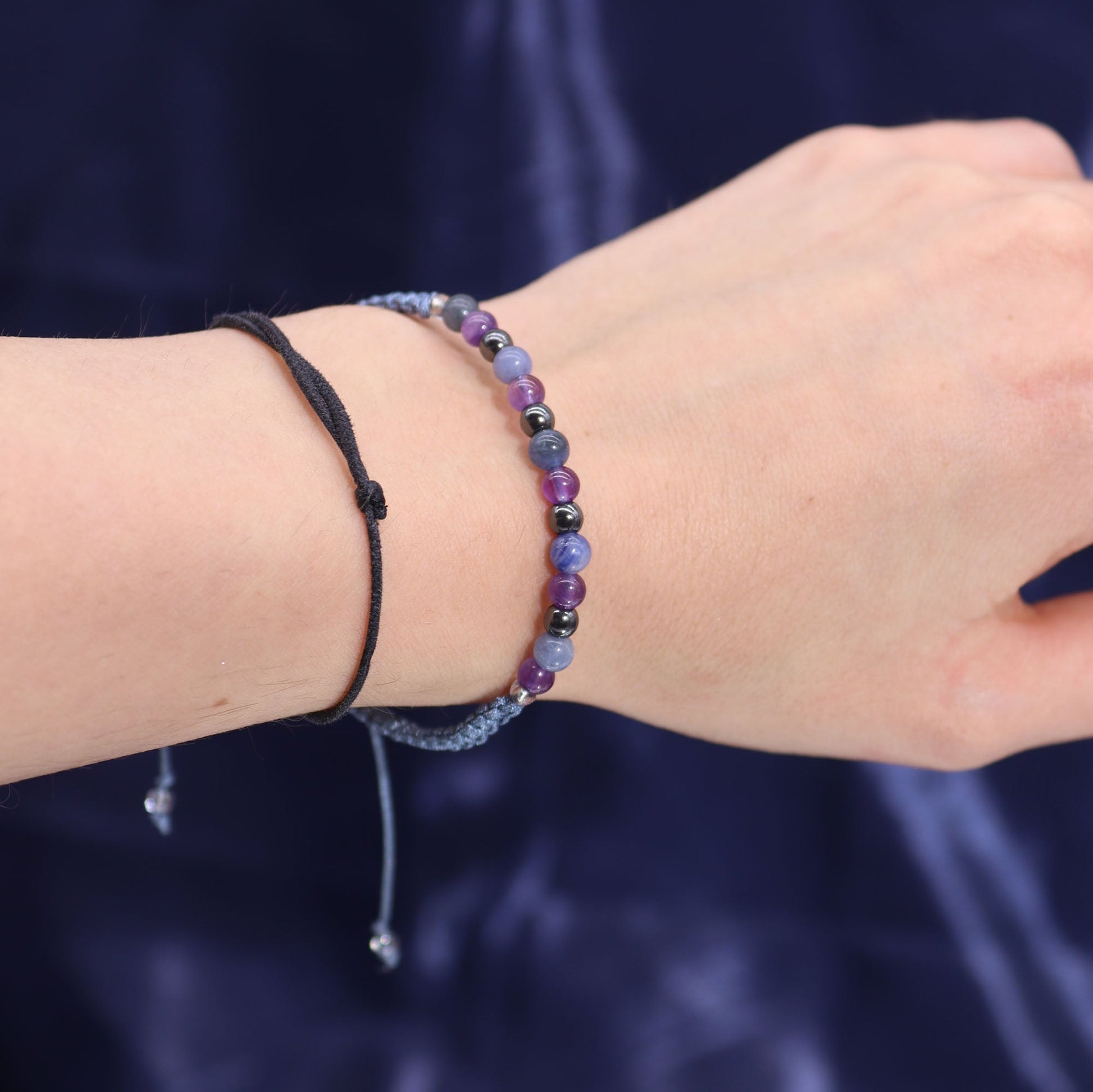 Zodiac Crystal Candle with Gemstone Bracelet - Sagittarius - Positive Faith Hope Love